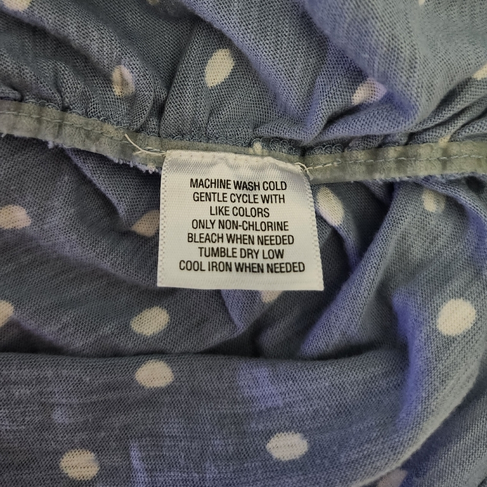 Style & Co. Blue Polka Dot Ruched Top/Shirt 3/4 Sleeve Women's Size Small - Picture 10 of 10
